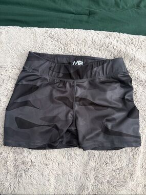 M3 Women's Black Camo Bike Shorts - High-Performance Activewear